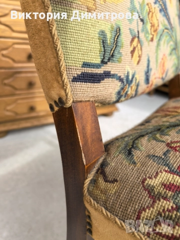 Ретро кресло - гоблен, снимка 6 - Дивани и мека мебел - 52081399