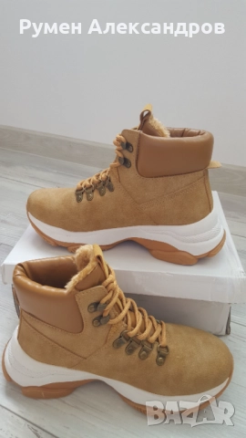 Дамски кожени боти EYAS размер 38 кафяви, снимка 2 - Дамски боти - 52793216