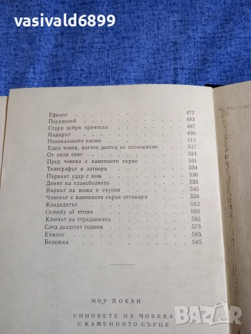 Мор Йокаи - Синовете на човека с каменното сърце , снимка 6 - Художествена литература - 52617091