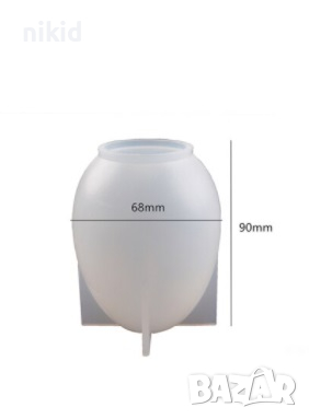 3D голямо цяло яйце силиконов молд форма калъп за свещ гипс шоколад и др декор, снимка 2 - Форми - 36267720