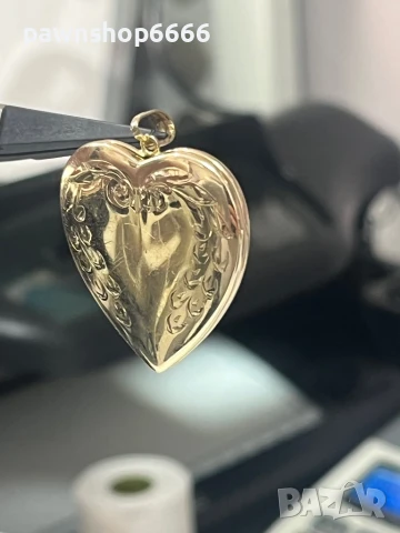 Златен винтидж медальон "Сърце" Tru-Kay – отварящ се, 14К, снимка 2 - Колиета, медальони, синджири - 50484990