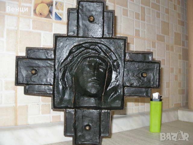 Бронзов Кръст Икона Исус, снимка 17 - Антикварни и старинни предмети - 53589473