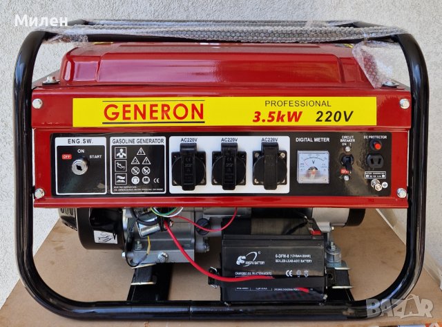 Генератор за ток 3,5 KW  с ръчен стартер  - ГЕНЕРАТОРИ за ток - 10 модела, снимка 8 - Генератори - 27680698