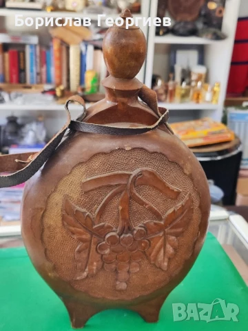 Дървена бъклица, снимка 6 - Антикварни и старинни предмети - 51188306