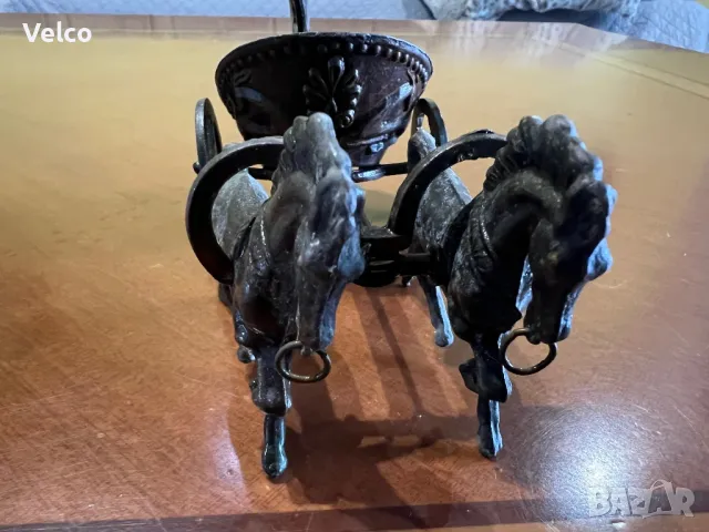 бронзова колесница , снимка 4 - Антикварни и старинни предмети - 49527152