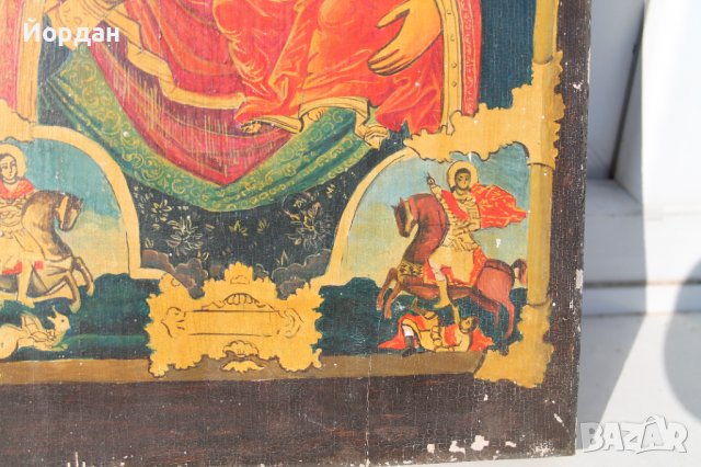 Стара Българска икона 19-ти век, снимка 6 - Антикварни и старинни предмети - 38709477