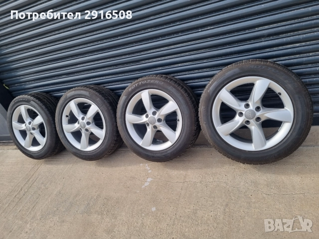 Оригинални Ауди джанти 17 5х112 ЕТ37  с зимни гуми 225 55 17 , снимка 10 - Гуми и джанти - 52087551