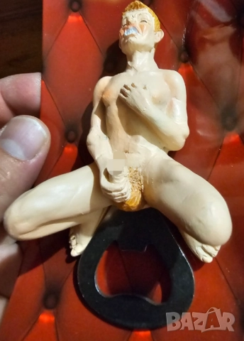 Стара Еротична фигурка МИГ НА НАСЛАДА отварячка за бутилки 18 + еротика фалос член секс, снимка 3 - Антикварни и старинни предмети - 51771437