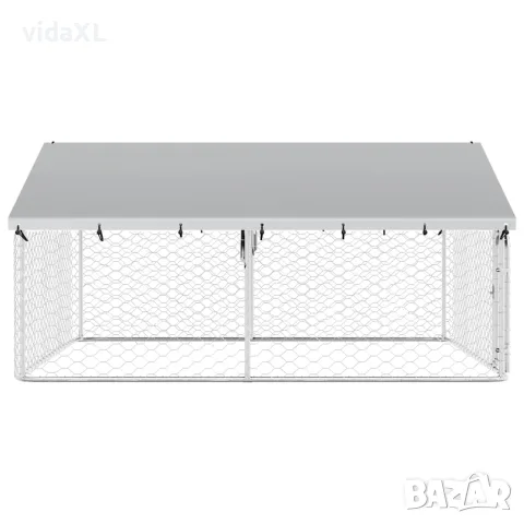 vidaXL Дворна клетка за кучета с покрив, 300x300x150 см, снимка 8 - За кучета - 56146187