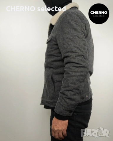 Дънково яке с топла подплата LEVI’S Sherpa Trucker Denim Jacket – Размер  L – Ново с етикети, снимка 5 - Якета - 52829901