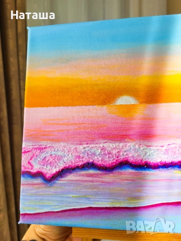 Картина на платно 20х20 с акрил, снимка 3 - Картини - 52243514