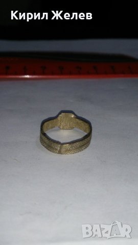 Старинен пръстен сачан над стогодишен с БУКВА К - Ръчна ИЗРАБОТКА 67121, снимка 6 - Антикварни и старинни предмети - 28993456