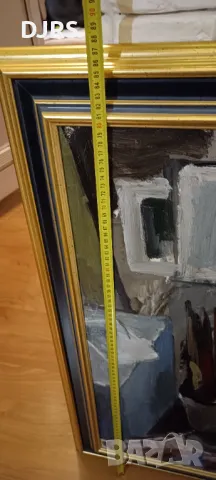 Голяма картина на Светлин Русев, ръчно подписана, снимка 3 - Картини - 47786685