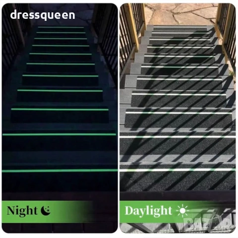 4857 Противоплъзгащи ленти за стъпала с фосфоресциращ елемент и силна абразия, снимка 9 - Други стоки за дома - 53709812