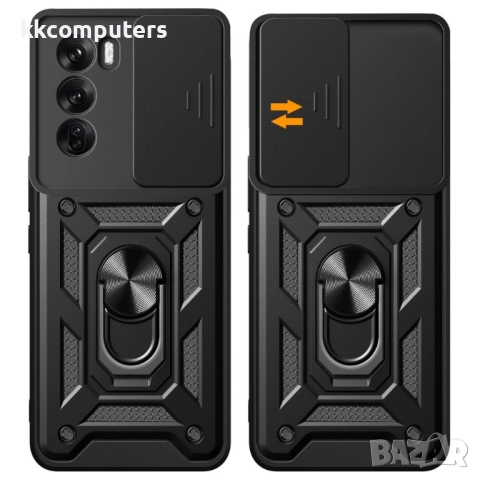 Oppo Reno12 Pro Удароустойчив Ring Holder Калъф и Протектор