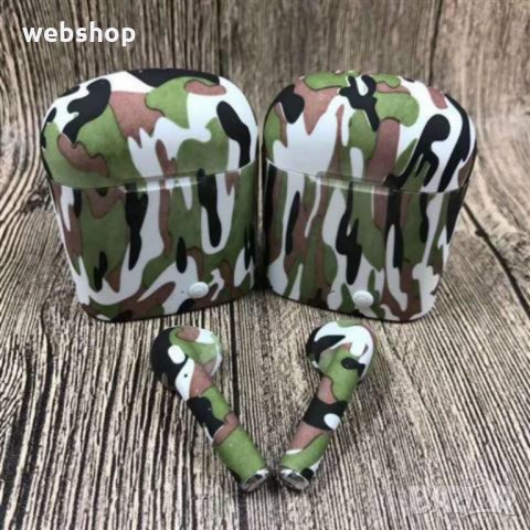 БЕЗЖИЧНИ СЛУШАЛКИ СЪС ЗАРЕЖДАЩ КЕЙС V4.2+DER I7 TWS CAMOUFLAGE, снимка 8 - Безжични слушалки - 35997071