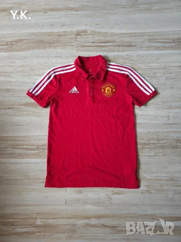 Оригинална мъжка тениска с яка Adidas x F.C. Manchester United / Season 20-21
