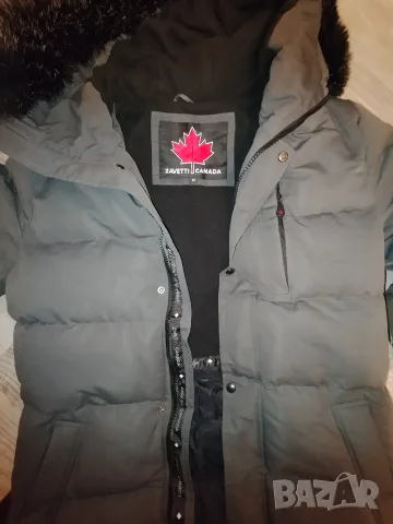 Мъжко зимно яке/парка Zavetti Canada – размер M (Тъмносиво), снимка 4 - Якета - 56145322