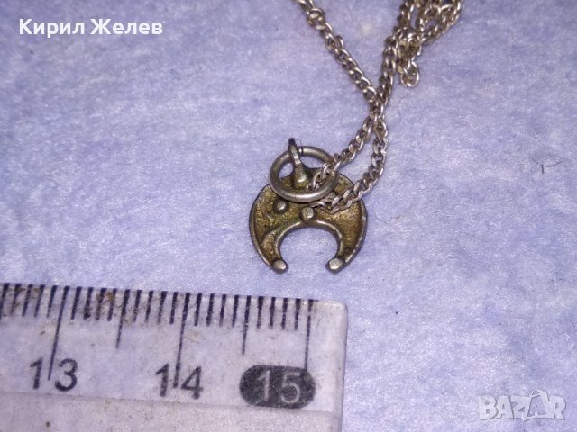 ФИНА СРЕБЪРНА ГРИВНА СРЕБРО 925 с ПОСРЕБРЕНА СТАРИННА ОСМАНСКА МАЙСТОРСКА ВИСУЛКА ПОЛУМЕСЕЦ 38665, снимка 6 - Гривни - 41638194