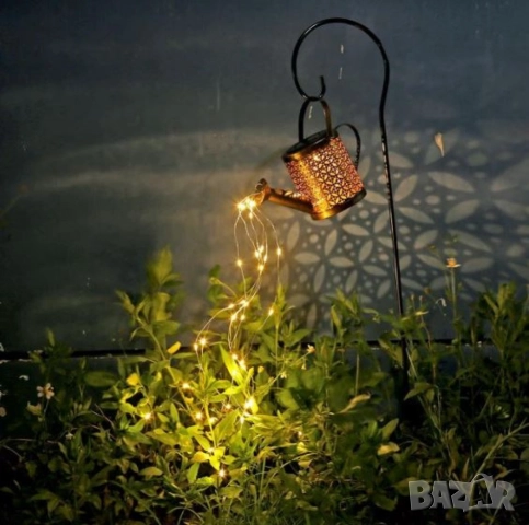 Декоративна соларна лампа със светлинни спринклери – ефект „водопад“, 60 LED, топла бяла светлина, снимка 10 - Други стоки за дома - 52097961