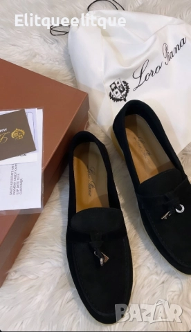 мокасини от естествен велур loro piana 