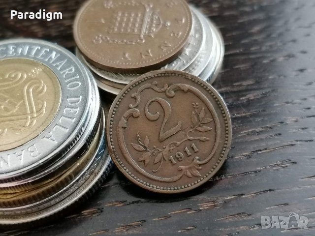 Монета - Австро-Унгария - 2 хелера | 1911г., снимка 2 - Нумизматика и бонистика - 34159164