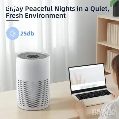 Пречиствател за въздух OMISOON с H13 HEPA, CADR 170 м³/ч и PM2.5 сензор, снимка 5 - Овлажнители и пречистватели за въздух - 55827464