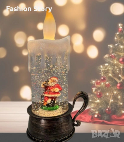 Магическа коледна свещ - декорация, снимка 5 - Декорация за дома - 52553042