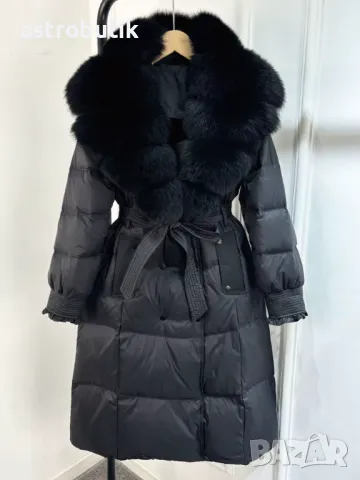 Зимно яке с пълнеж от пух  и яка от естествен косъм в 2 варианта, снимка 4 - Якета - 47622511