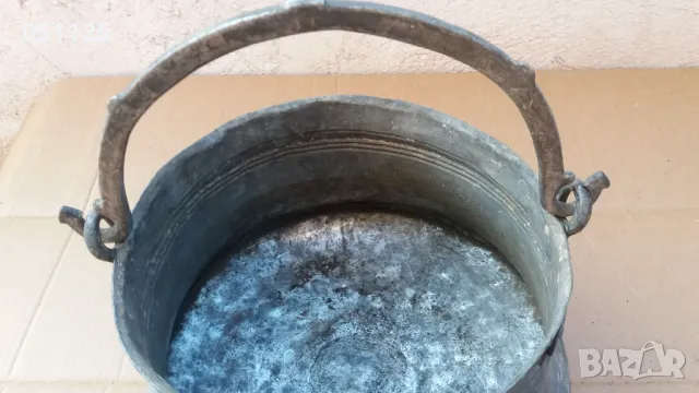 бакърен кован възрожденски бакър, котел, казан за курбани, снимка 10 - Антикварни и старинни предмети - 48524297