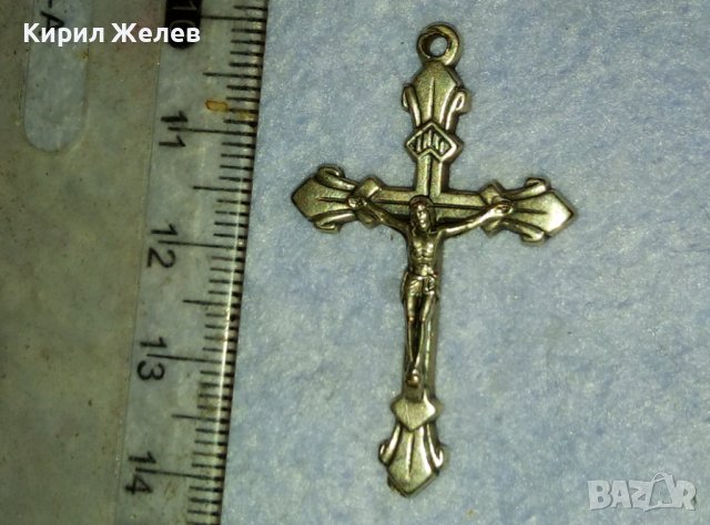 ПОСРЕБРЕНО НАГРЪДНО РАЗПЯТИЕ КРЪСТ от БЛАГОРОДНА НЕРЪЖДАЕМА СТОМАНА РЪЧНА МАЙСТОРСКА ИЗРАБОТКА 40007, снимка 6 - Антикварни и старинни предмети - 42473494