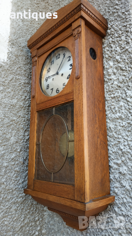 Стар немски стенен часовник - Junghans - Антика - 1930г., снимка 5 - Антикварни и старинни предмети - 36248317