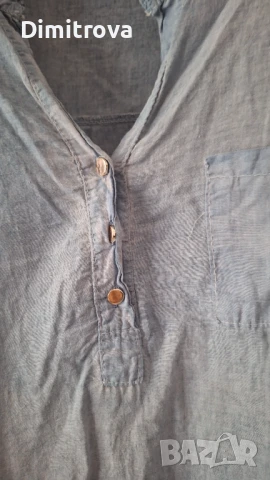 Синя лятна риза, снимка 3 - Ризи - 50926263