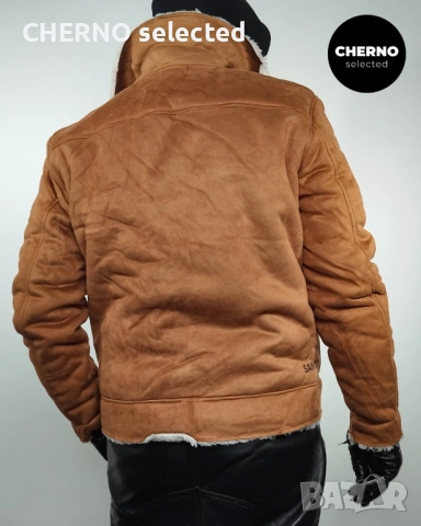 Мъжко шерпа яке тип байкър SAINT MORTA Renegade Faux Suede Sherpa Biker – размер L – Отлично състоян, снимка 7 - Якета - 53623447