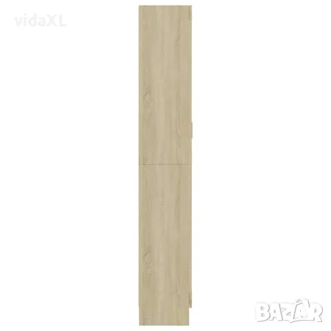 vidaXL Шкаф витрина, дъб сонома, 82,5x30,5x185 см, инженерно дърво, снимка 5 - Секции и витрини - 56147839