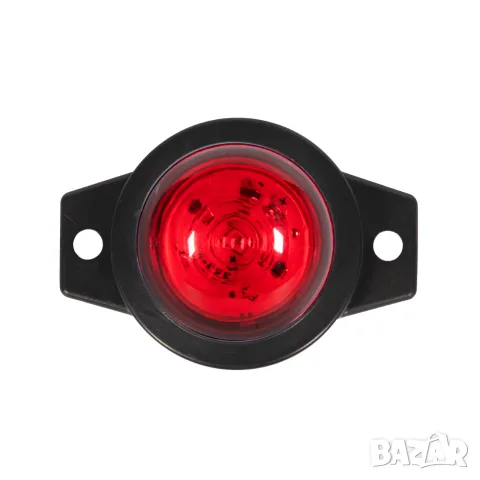 Кръгъл LED габарит 1 LED 12-24V с червена светлина