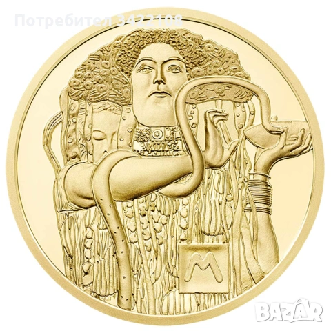 "Климт и неговите жени”,  5 златни монети Proof по 10 грама, Австрия, снимка 11 - Нумизматика и бонистика - 53194544