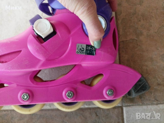 Детски розови ролери за момиче 28-30 номер, снимка 2 - Ролери, кънки - 53859782