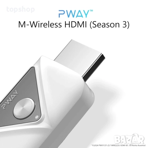 Нов, тестван PWAYTEK Безжичен HDMI предавател и приемник, безжичен HD удължител Plug & Play ..., снимка 2 - Друга електроника - 51636415