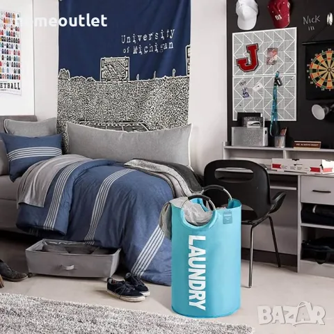 Текстилен кош за пране YDL07-BLU-DE, снимка 4 - Органайзери - 47619339