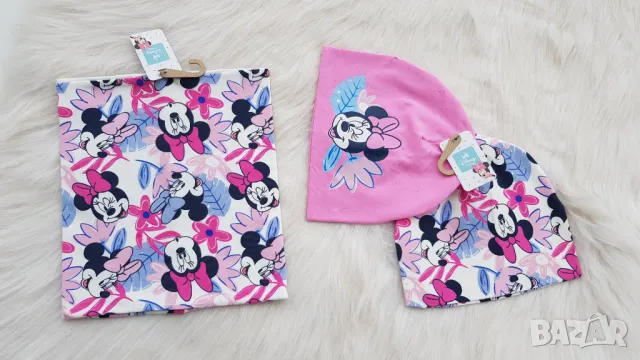 Детски шапки и шал Мини Маус 6-12 месеца, снимка 14 - Бебешки шапки - 49343629