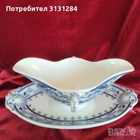 Антикварен  Villeroy & Boch услуга сосиера 19 в. Германия, снимка 7 - Други ценни предмети - 41618048
