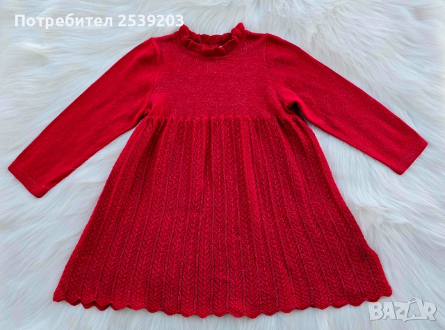 Детска Коледна рокля H&M 12-18 месеца, снимка 9 - Бебешки рокли - 52232375