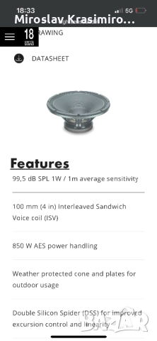 18 sound 15w1300, снимка 6 - Тонколони - 52496754