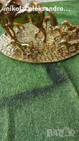 конник с кучета.месинг, снимка 5 - Антикварни и старинни предмети - 48743865