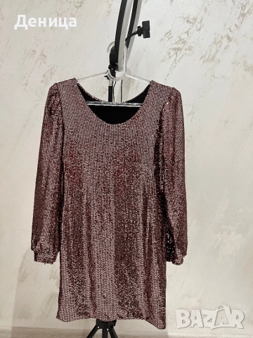 Лъскава къса парти рокля, снимка 2 - Рокли - 52479663