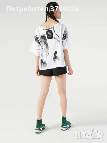 Дамска памучена тениска"Пролет-лято" PUNKQUEEN , снимка 3 - Тениски - 41698986