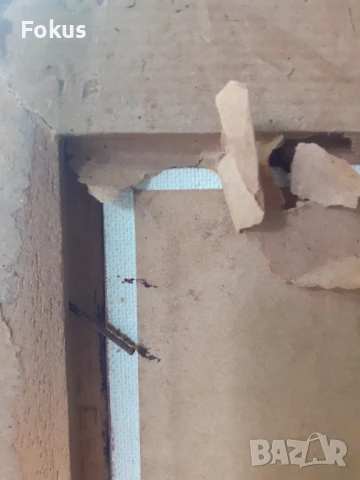 Стара авторска картина масло подпис и рамка, снимка 5 - Антикварни и старинни предмети - 50966275