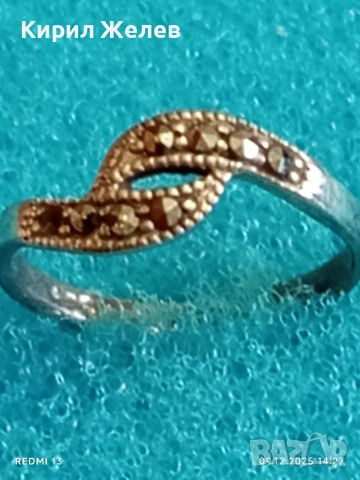 Разкошен скъпоценен сребърен пръстен с ювелирно инкрустирани кристали 52353, снимка 4 - Пръстени - 52707658