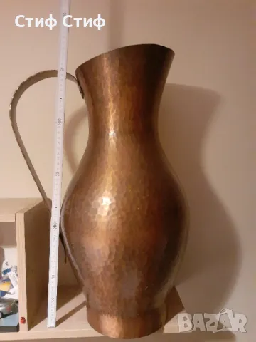 Голяма медна кана , снимка 4 - Антикварни и старинни предмети - 48654640